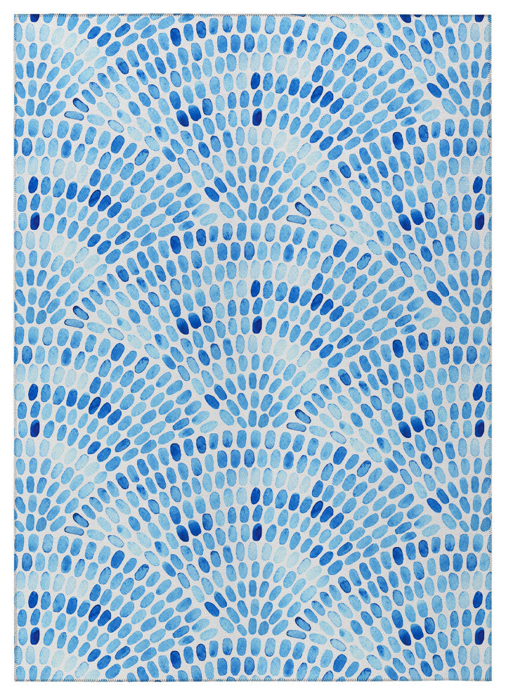 Indoor/Outdoor Seabreeze SZ7 Indigo Machine Washable 8' x 10' Rug