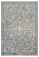Surya Solar SOR-2314 3'x8' Rug, Gray/Aqua/Dark Blue/Light Gray/Ivory/Mustard