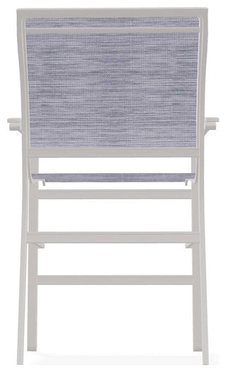 Bazza Sling Balcony Height Stackable Outdoor Stool, Brooks/Warm Gray