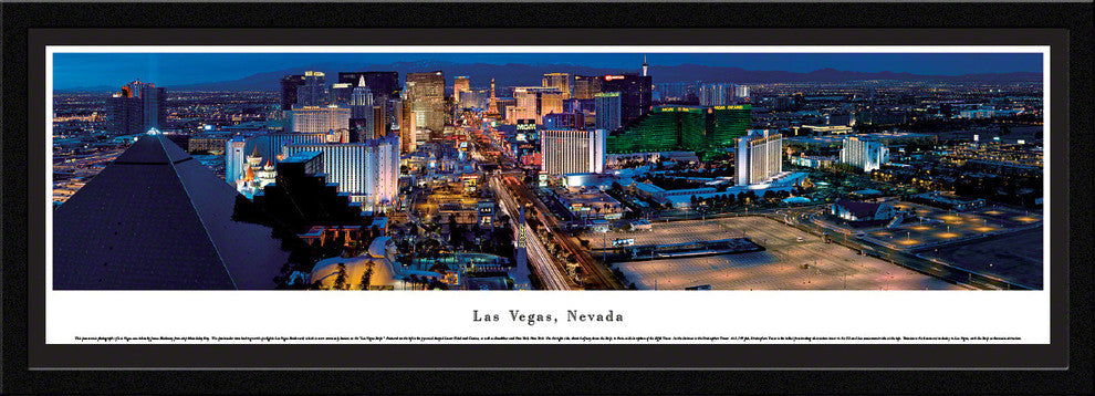 Las Vegas Skyline Panoramic Poster, Nevada , Select Frame
