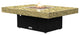 Rectangular Fire Pit Table, 48x36, Propane, Santa Cecillia Top, Black