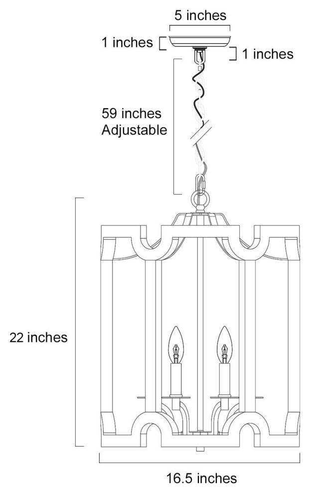 LNC Coastal 5-Light Distressed White Lantern Wood Chandelier