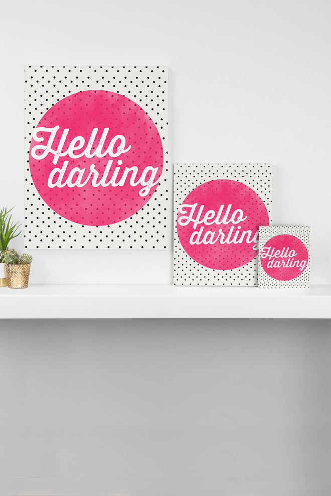 Deny Designs Allyson Johnson Hello Darling Dots Art Canvas