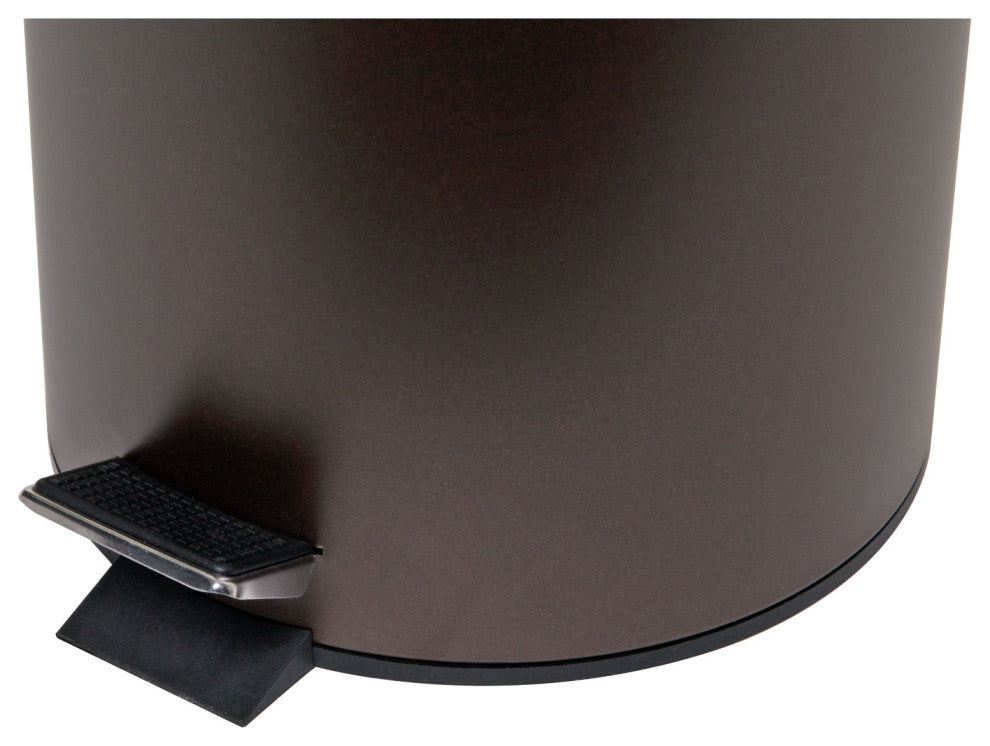 Simple Spaces LYP0701 Round Trash Can With Step Pedal, Venetian Bronze, 1.85 Gal