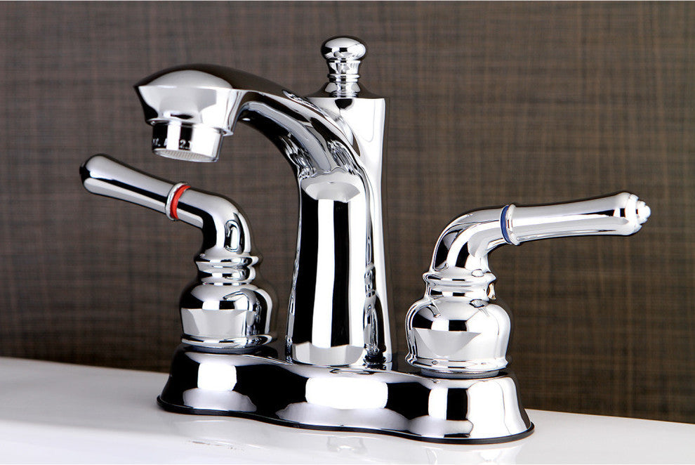 4" Centerset Bathroom Faucet WithRetail Pop-Up, Polished Chrome