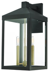 3 Light Outdoor Wall Lantern, Bronze