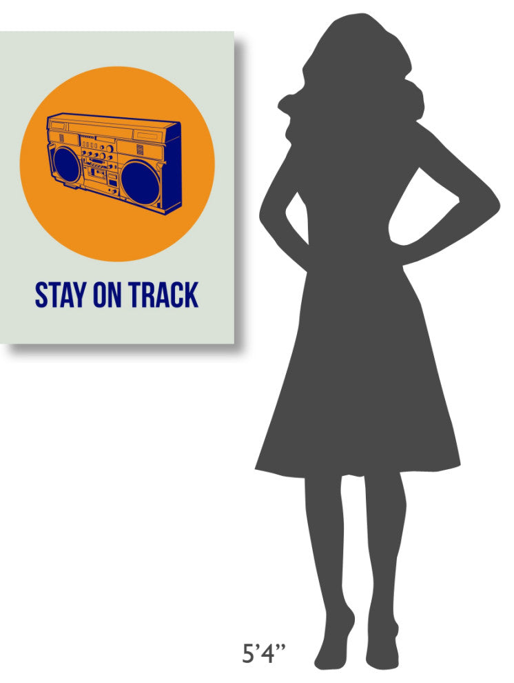 "Stay On Track BoomBox 1" Fine Art Print