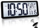 Atomic Clock with Backlight, 14.2" Large Digital Wall Clock Battery Operated
