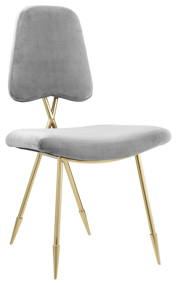 Gray Ponder Performance Velvet Dining Side Chair