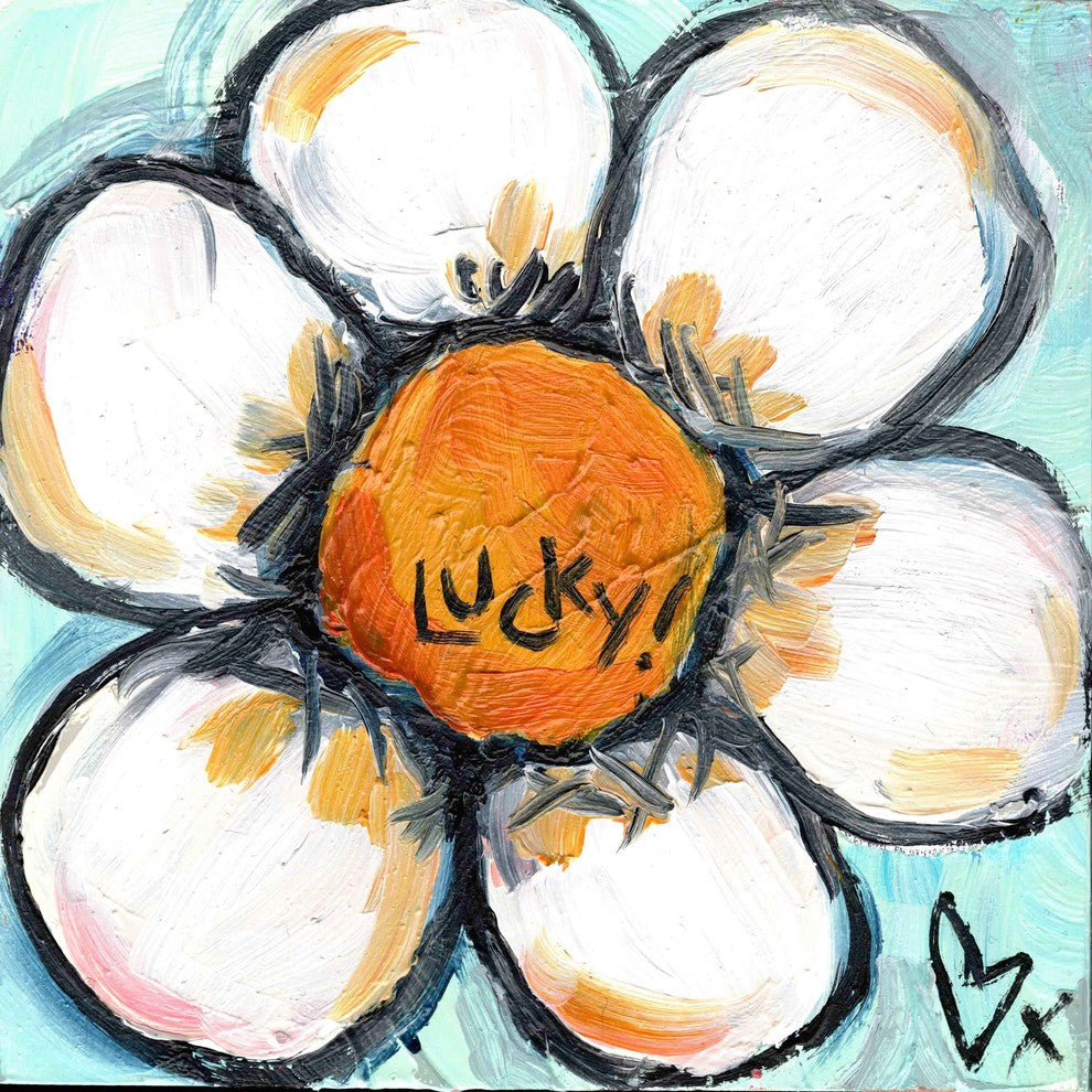 "Lucky Flower" Painting Print on Canvas by Tori Campisi