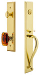 Fifth Avenue 1-Piece Dummy Handleset, S Grip and Baguette Amber Knob, 849248