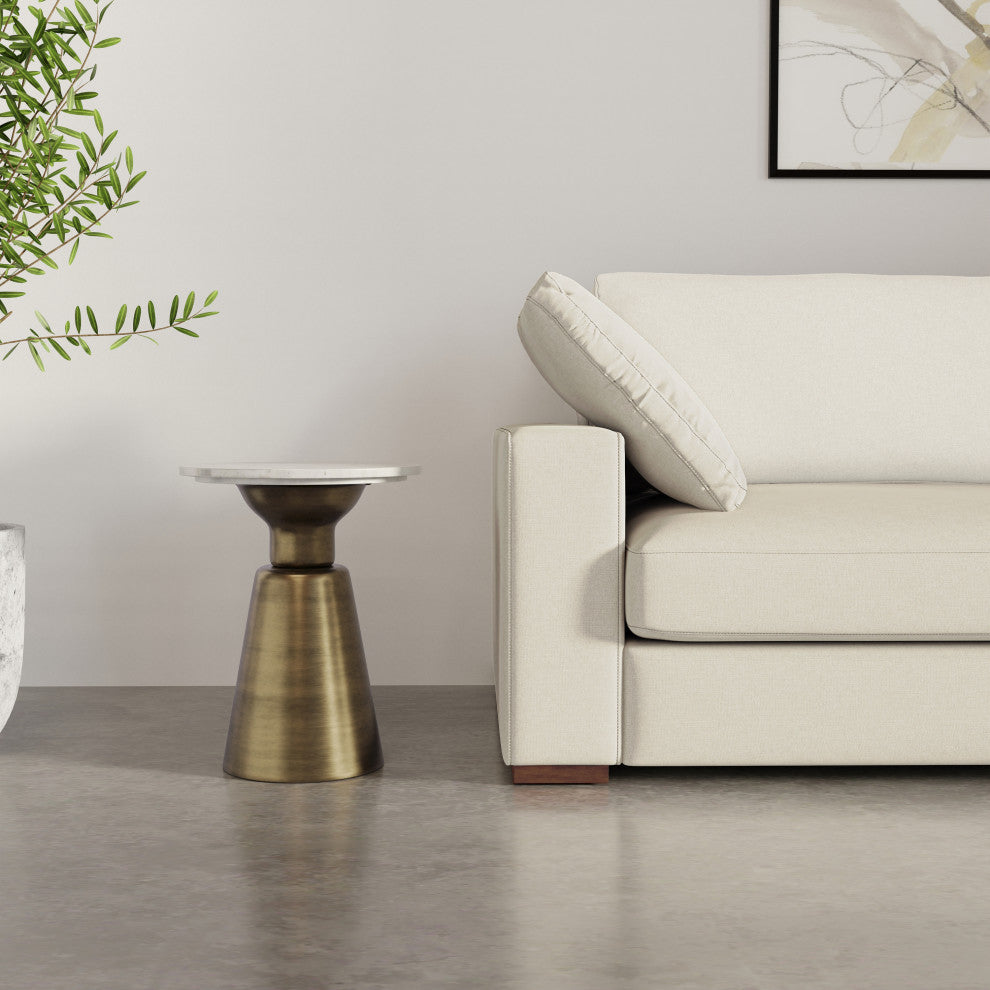 Leyla Side Table, Antique Brass