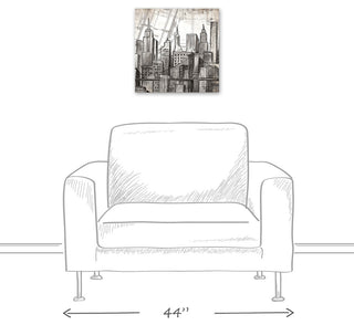 Sketch City Skyline Print on Canvas