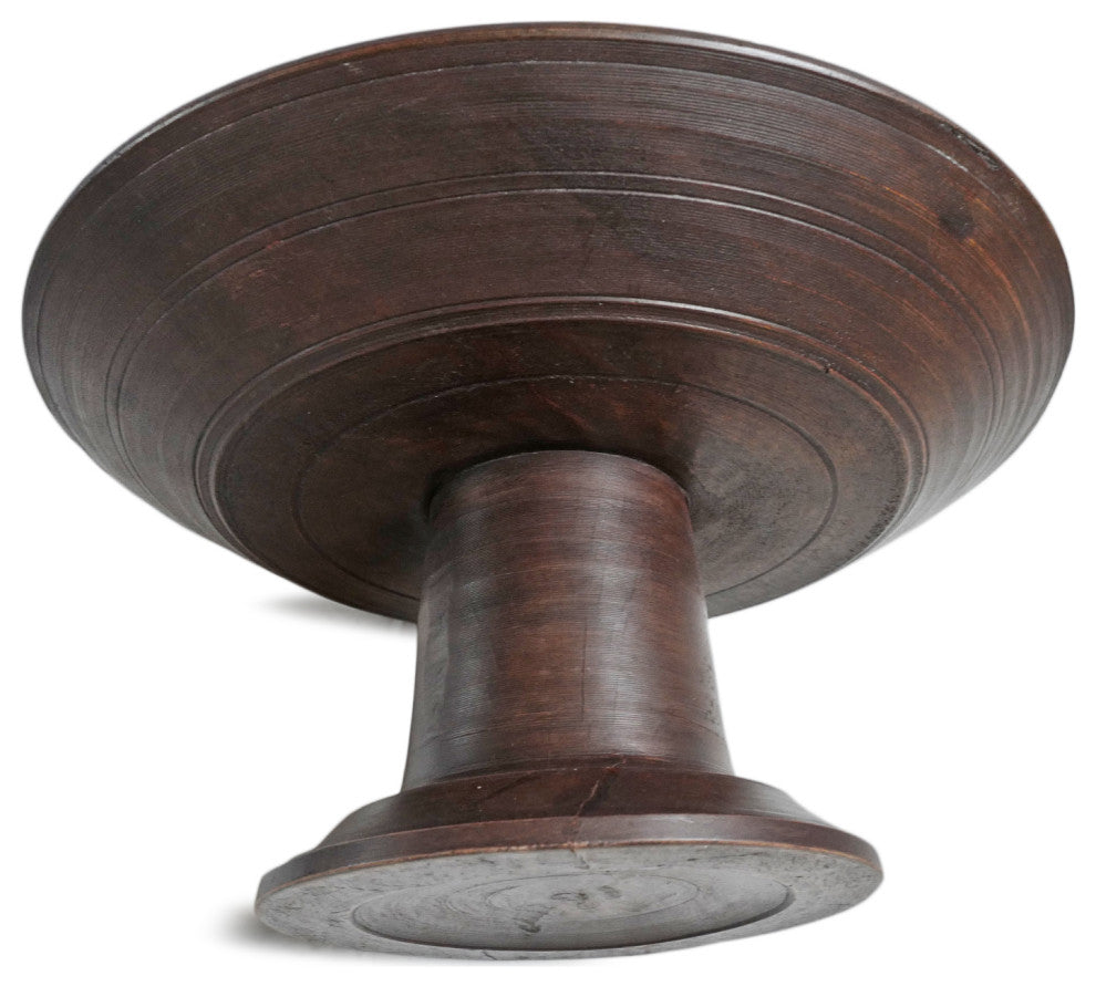 Consigned Vintage Java Pedestal Tray, X-Large