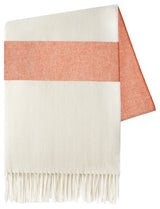 Sydney Stripe Herringbone Throws, Mandarin