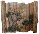 Moose Hand Crafted Intarsia Wood Art Wall Hanging 29 X 33 X 3 Inches