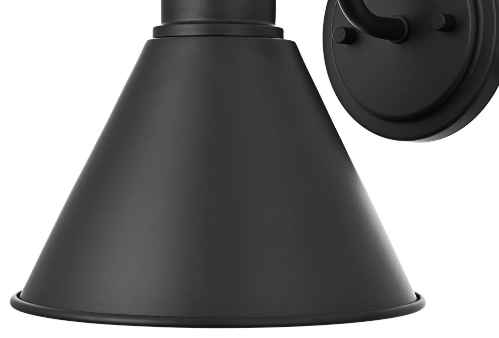 Home Living 8" Outdoor Wall Sconce, Black