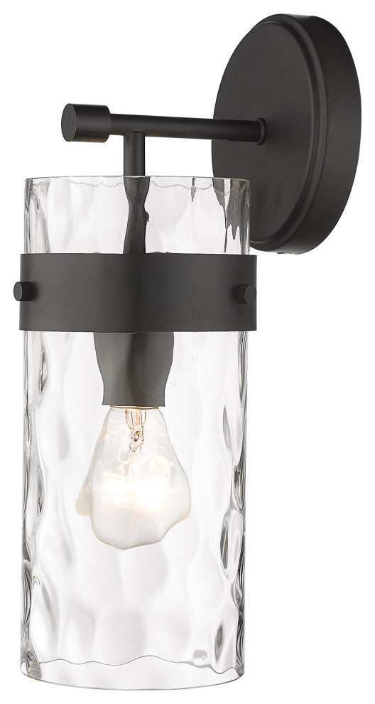 Zlite 3035-1SS-MB 1-Light Wall Sconce, Clear