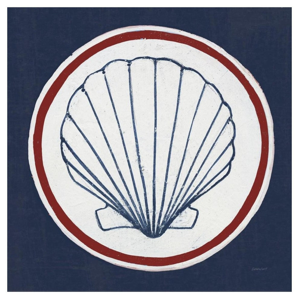 "Summer Shells II Nautical" Digital Paper Print by Kathrine Lovell, 26"x26"