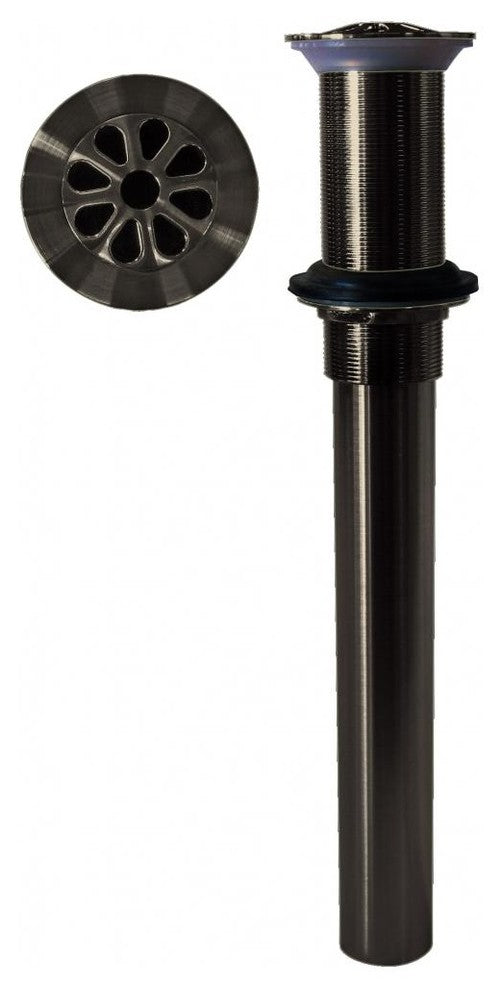 High-Flow Grid Lavatory Drain W, O Overflow Holes, Exposed, Oil Rubbed Bronze