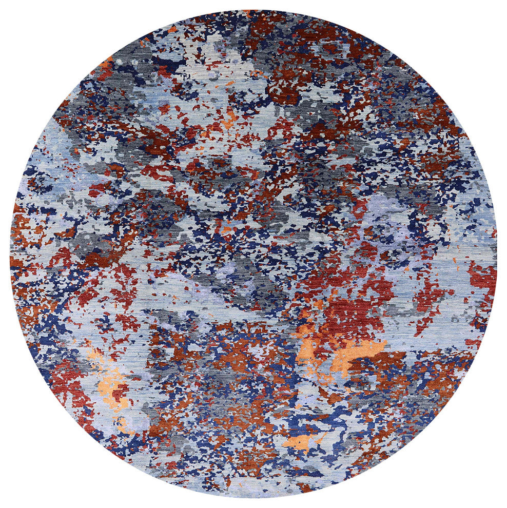 Ahgly Company Indoor Round Mid-Century Modern Area Rugs, 7' Round