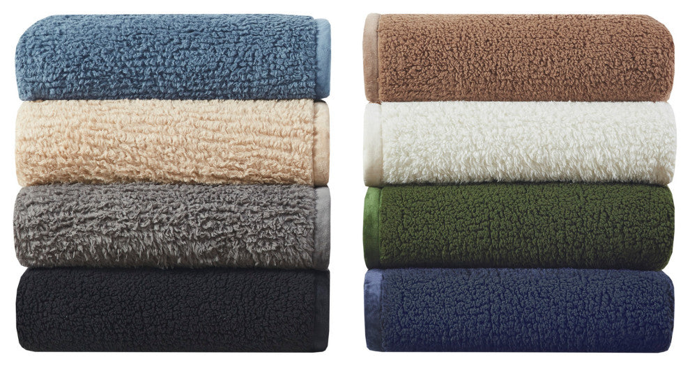 Woolrich Burlington Berber Blanket, Tan, King
