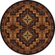 High Rez Rug, Brown, 8'x8' Round, Round
