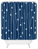 Heather Dutton Navy Entangled Shower Curtain