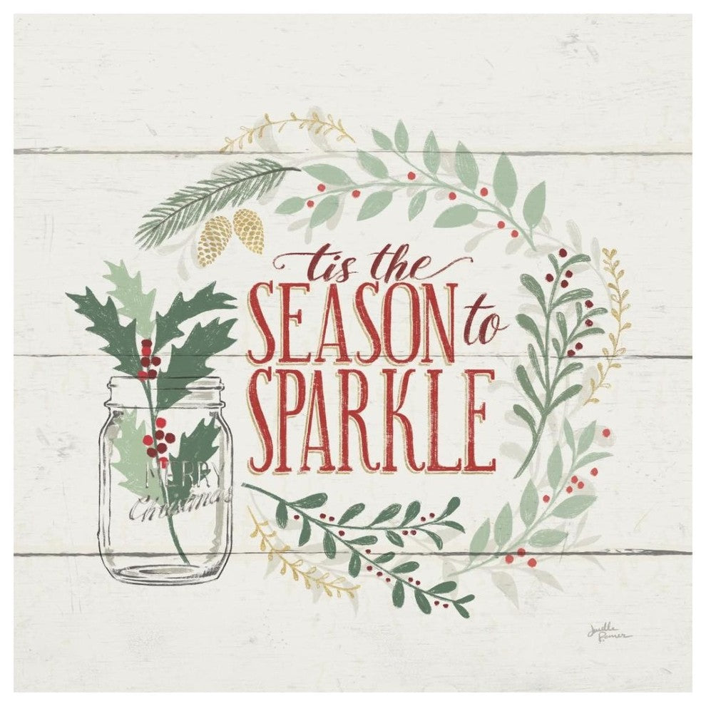 "Seasons Greetings IV" Digital Paper Print by Janelle Penner, 32"x32"