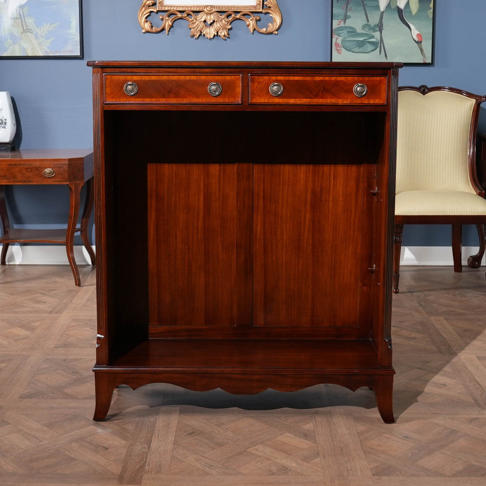 Banded Mahogany Bookcase