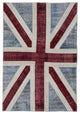 Rug N Carpet - Hand-knotted Turkish 4' 0'' x 6' 0'' Flag Patchwork Rug