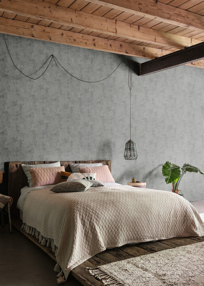 Osborn Charcoal Distressed Texture Wallpaper Bolt