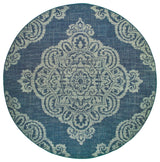 Oriental Weavers Marina Navy/ Grey Oriental Indoor/Outdoor Rug 7'10" RND