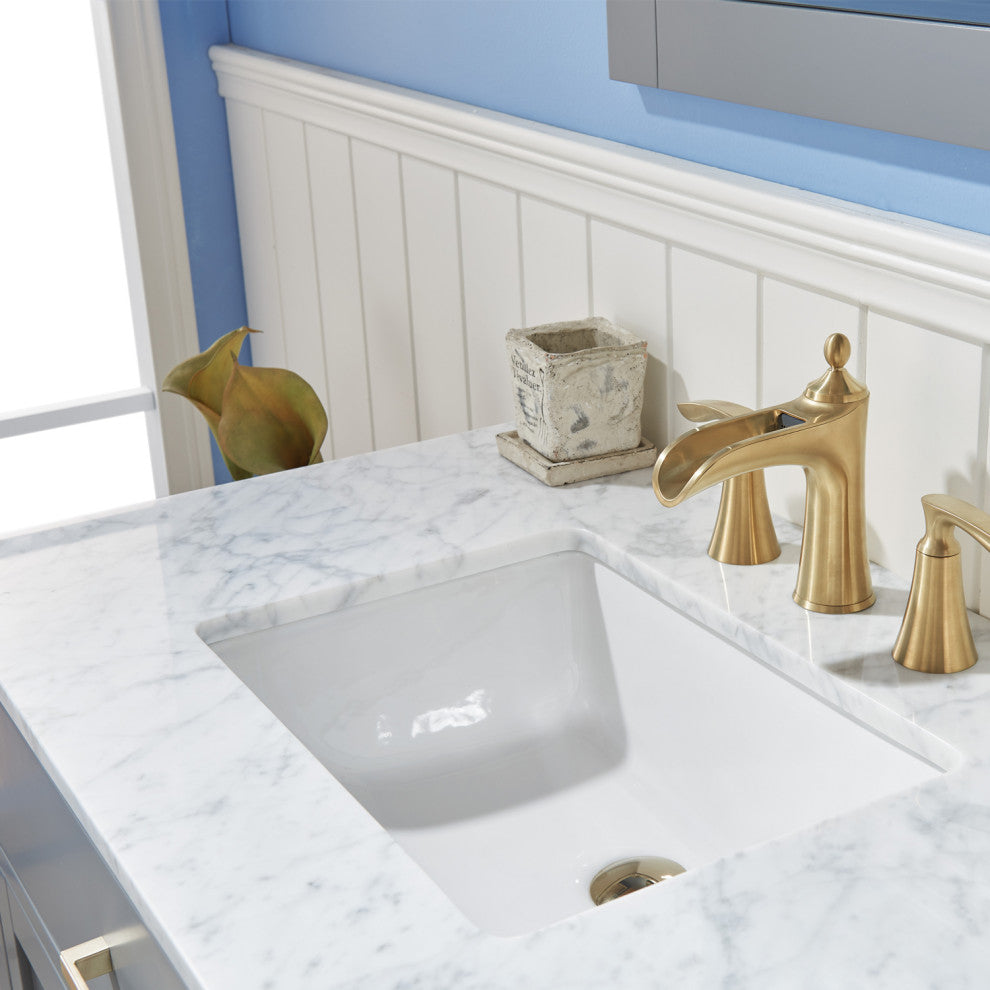Ivy Gray Bathroom Vanity Set, 36", With Mirror