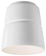 Radiance Collection, Cone Ceramic Flush-Mount, Gloss White Finish, E26