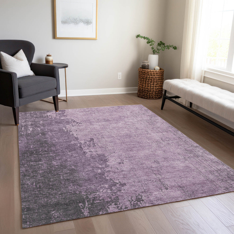Machine Washable Indoor/Outdoor Chantille ACN1912 Violet 8' x 10' Rug