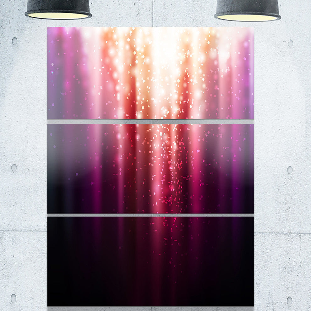 "Magic Light" Glossy Metal Wall Art, 3 Panels, 28"x36"