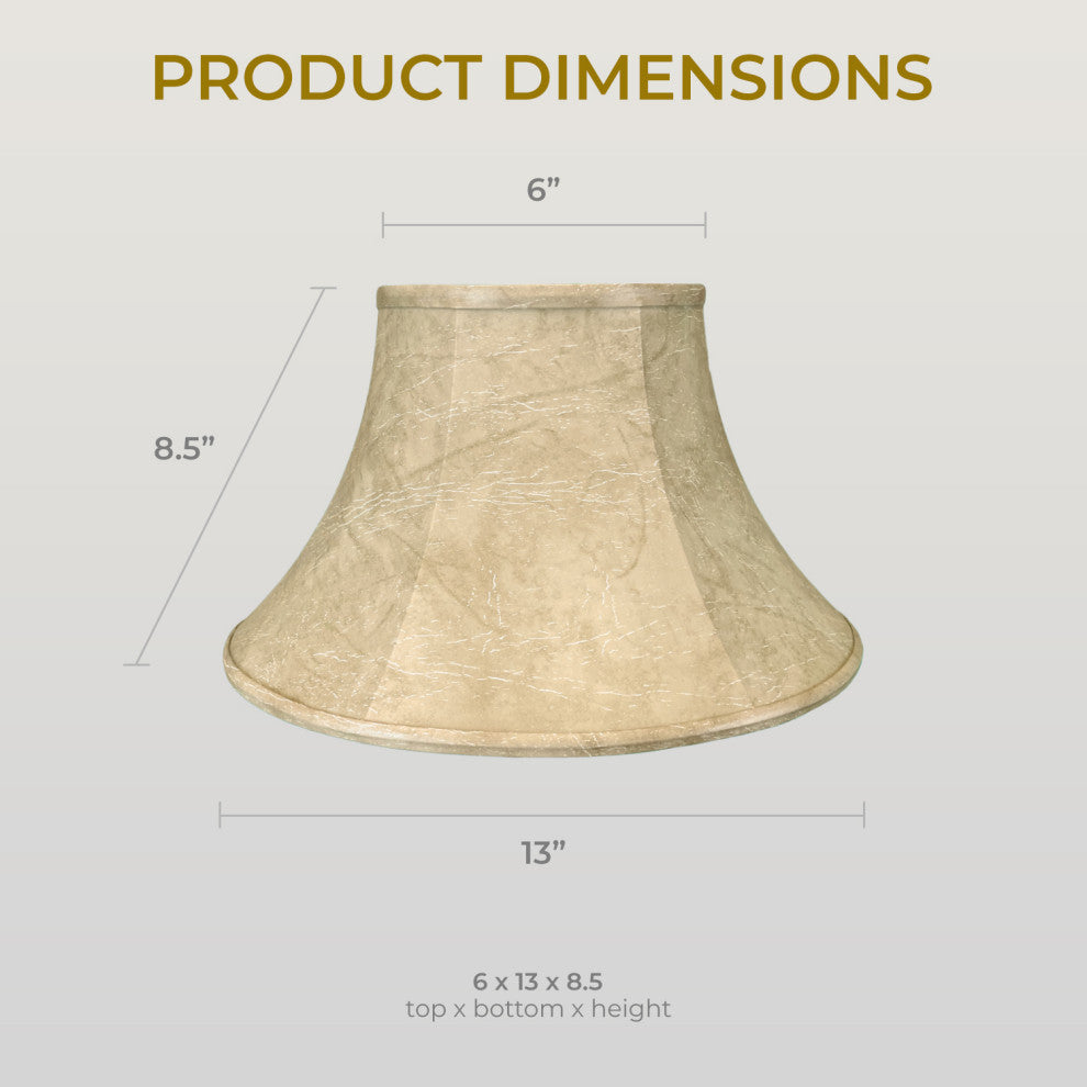 Royal Designs Shallow Bell Basic Lamp Shade, Mouton, 6x13x8.5