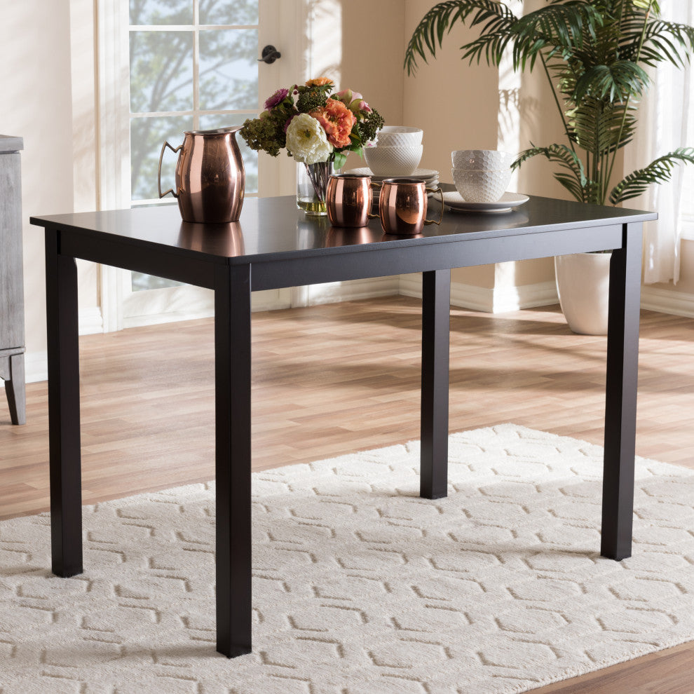 Rebellah 43" Dining Table, Espresso Brown