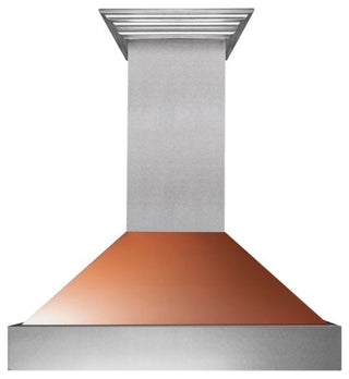 Ducted DuraSnow Stainless Steel Range Hood with Copper Shell