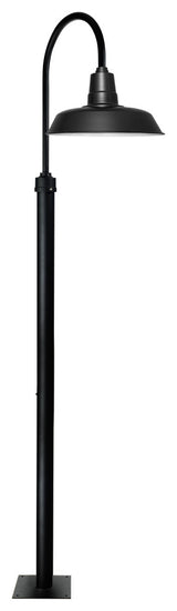 Cocoweb 22" Vintage LED Post Lamp in Matte Black With 8' Post