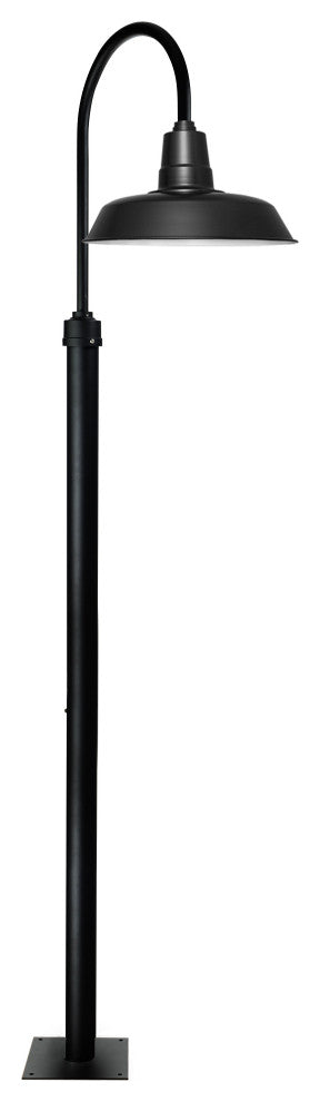 Cocoweb 22" Vintage LED Post Lamp in Matte Black With 8' Post