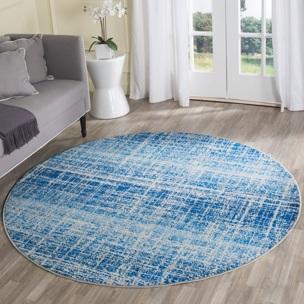 Safavieh Adirondack Adr116D Rug, Blue/Silver, 4'0"x4'0" Round