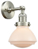 Olean 1-Light Sconce, Brushed Satin Nickel, Matte White