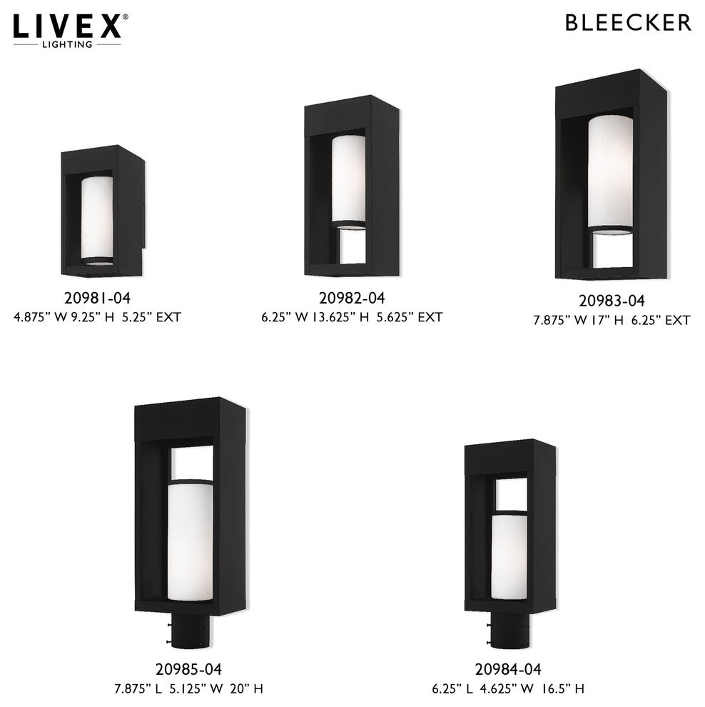 Livex Lighting Black 1-Light Outdoor Post Top Lantern