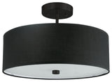 Transitional Semi Flush Mount Bedroom Light Everly, Matte Black