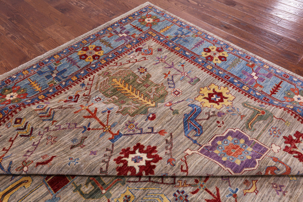 Turkish Oushak Handmade Wool Rug 9' 6" X 13' 7" - Q12642