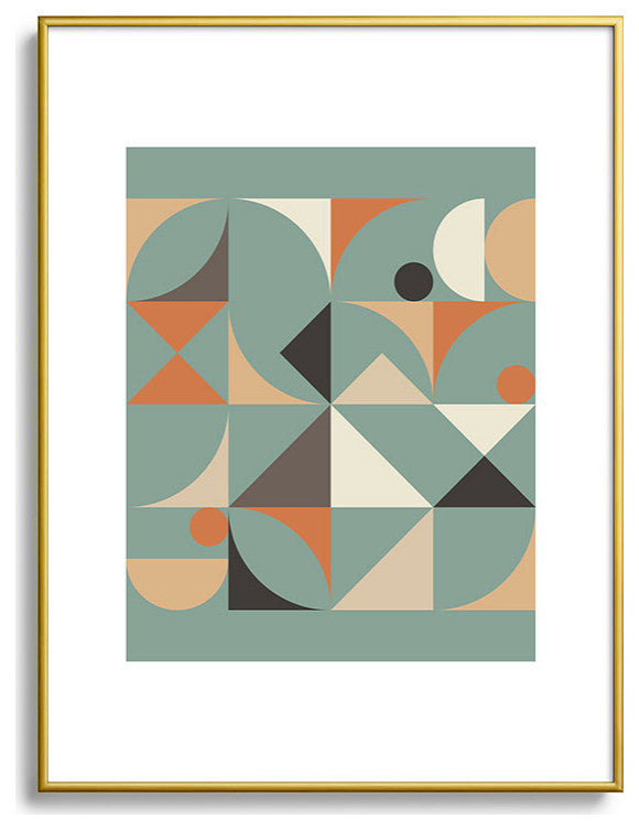 The Old Art Studio Mid Century 7C Metal Framed Art Print