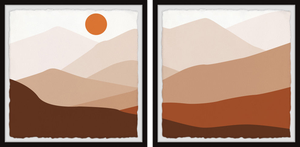 I Climb Mountains Diptych, Set of 2, 12x12 Panels