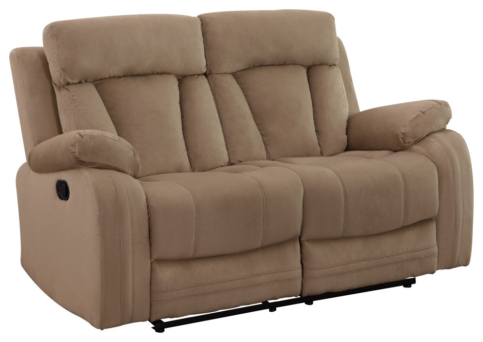 Axel Contemporary Microfiber Recliner, 3-Piece Set, Beige